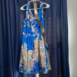 Donna Rico A-line Floral Dress with Cutout Back
